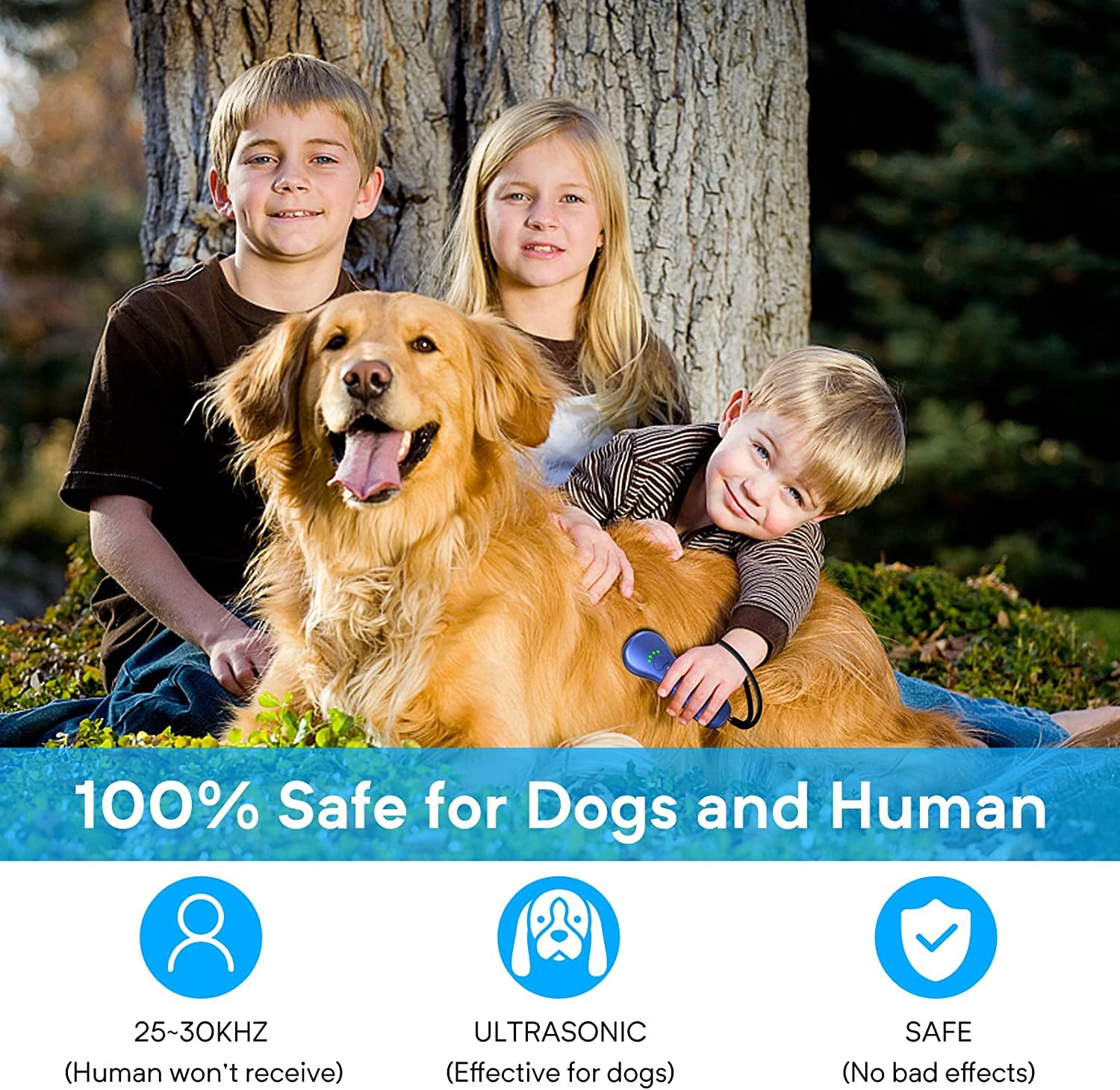 Safe Ultrasonic Bark Control Device  16.4 Ft Range