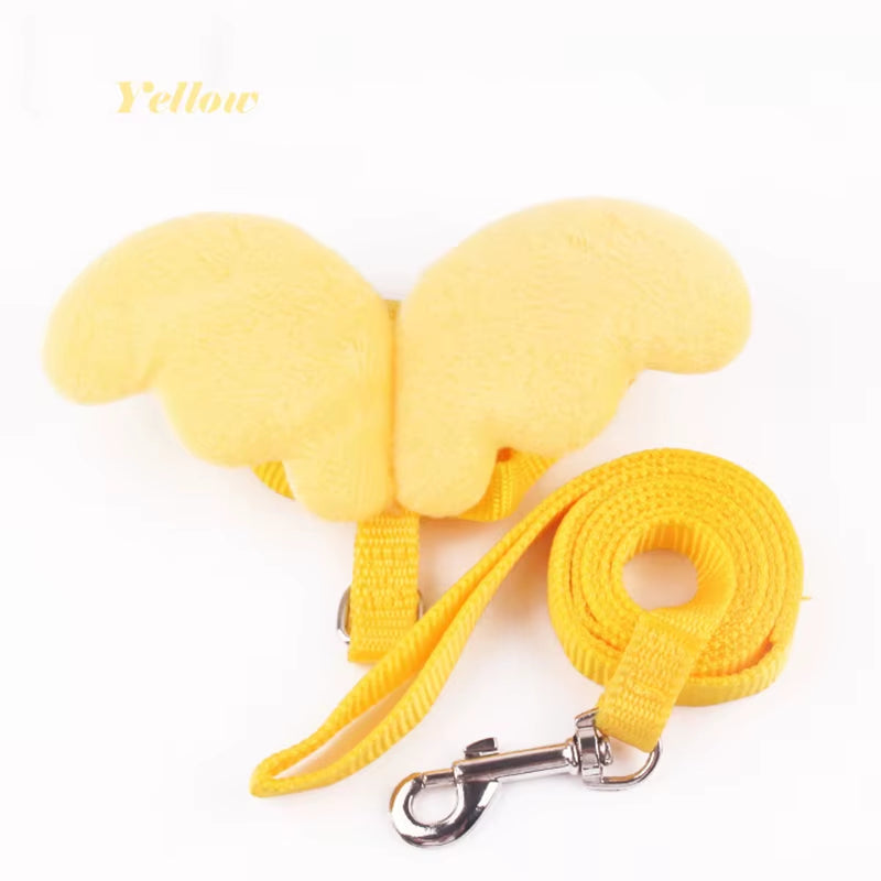 Cute Cat Harness with Leash – Angel Wings Design