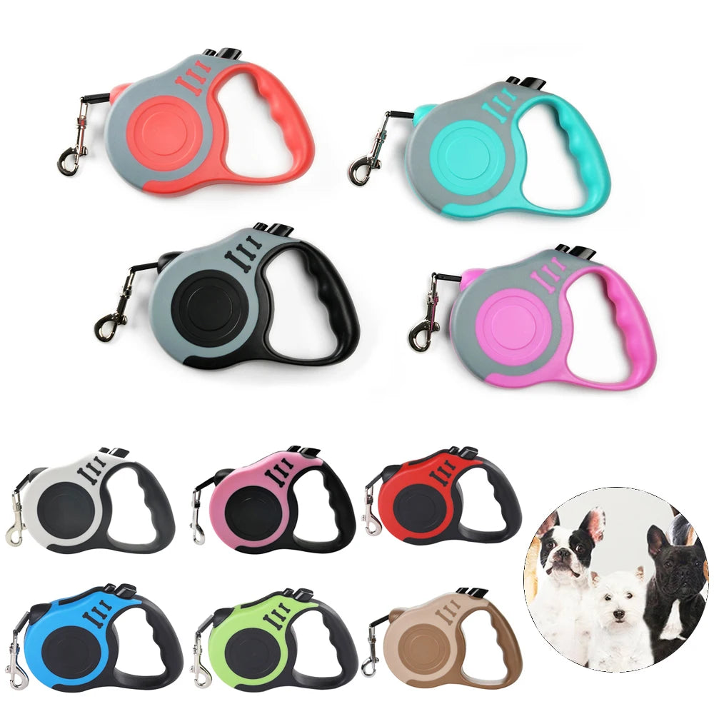 Retractable Dog Leash – 3M or 5M Nylon Lead