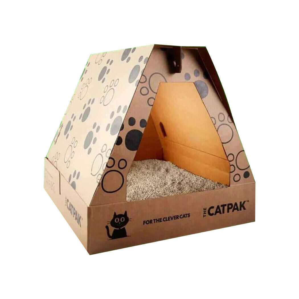 Portable Cat Litter Box  2x 3L Biodegradable Litter