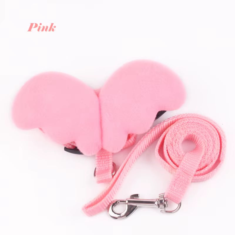 Cute Cat Harness with Leash – Angel Wings Design