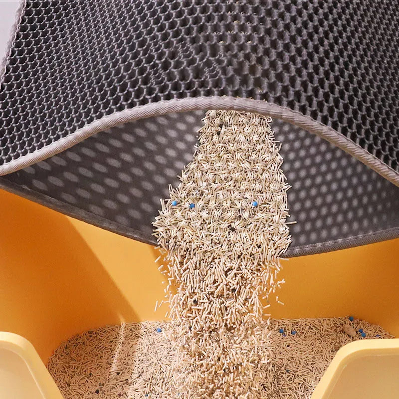Waterproof Double-Layer Cat Litter Mat – Non-Slip
