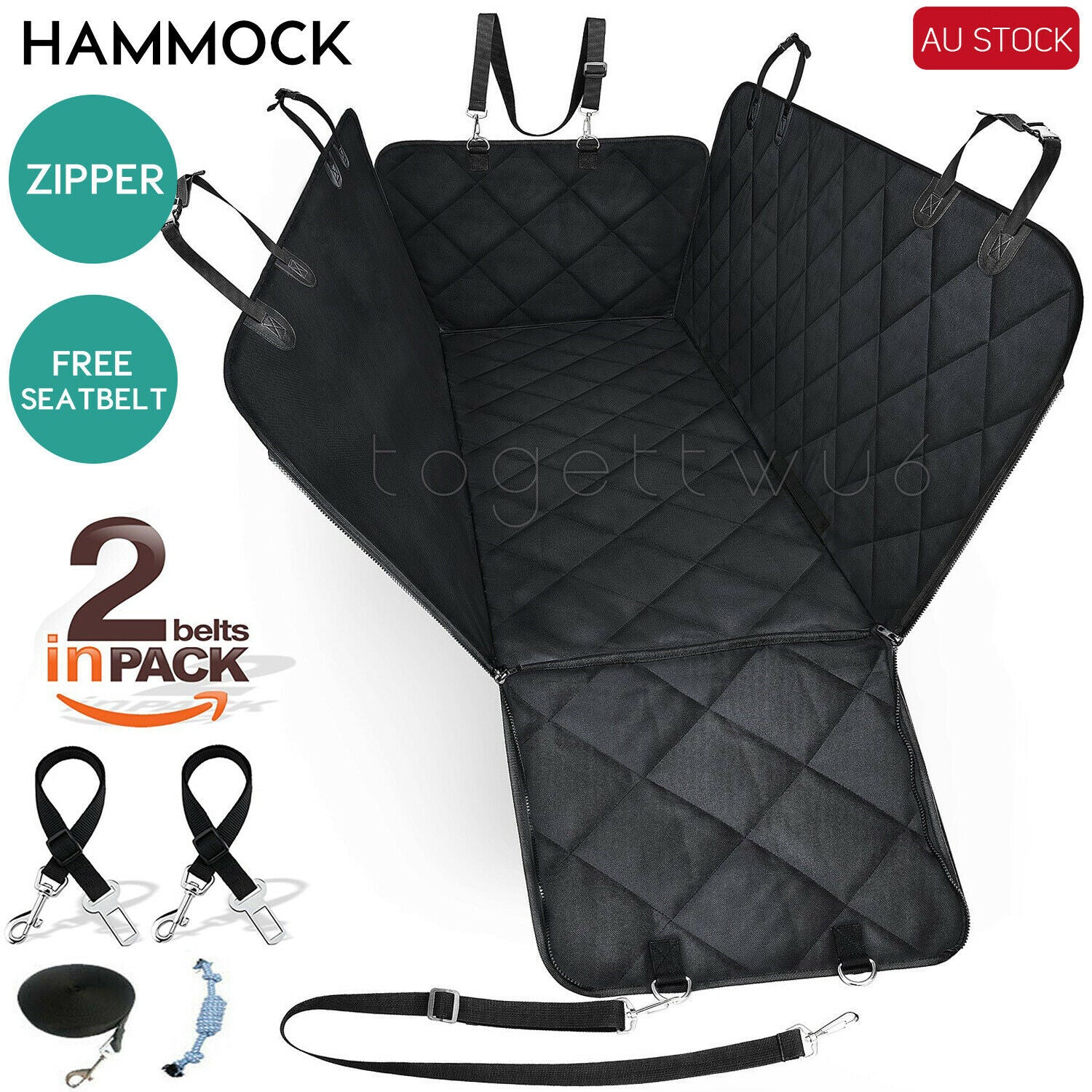 Premium Dog Car Seat Cover Hammock Nonslip Protector Mat Waterproof Dog/Cat Back