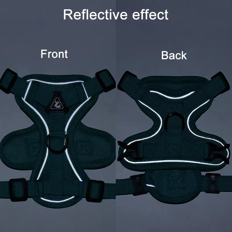 Dog Harness & Leash Set Adjustable & Reflective