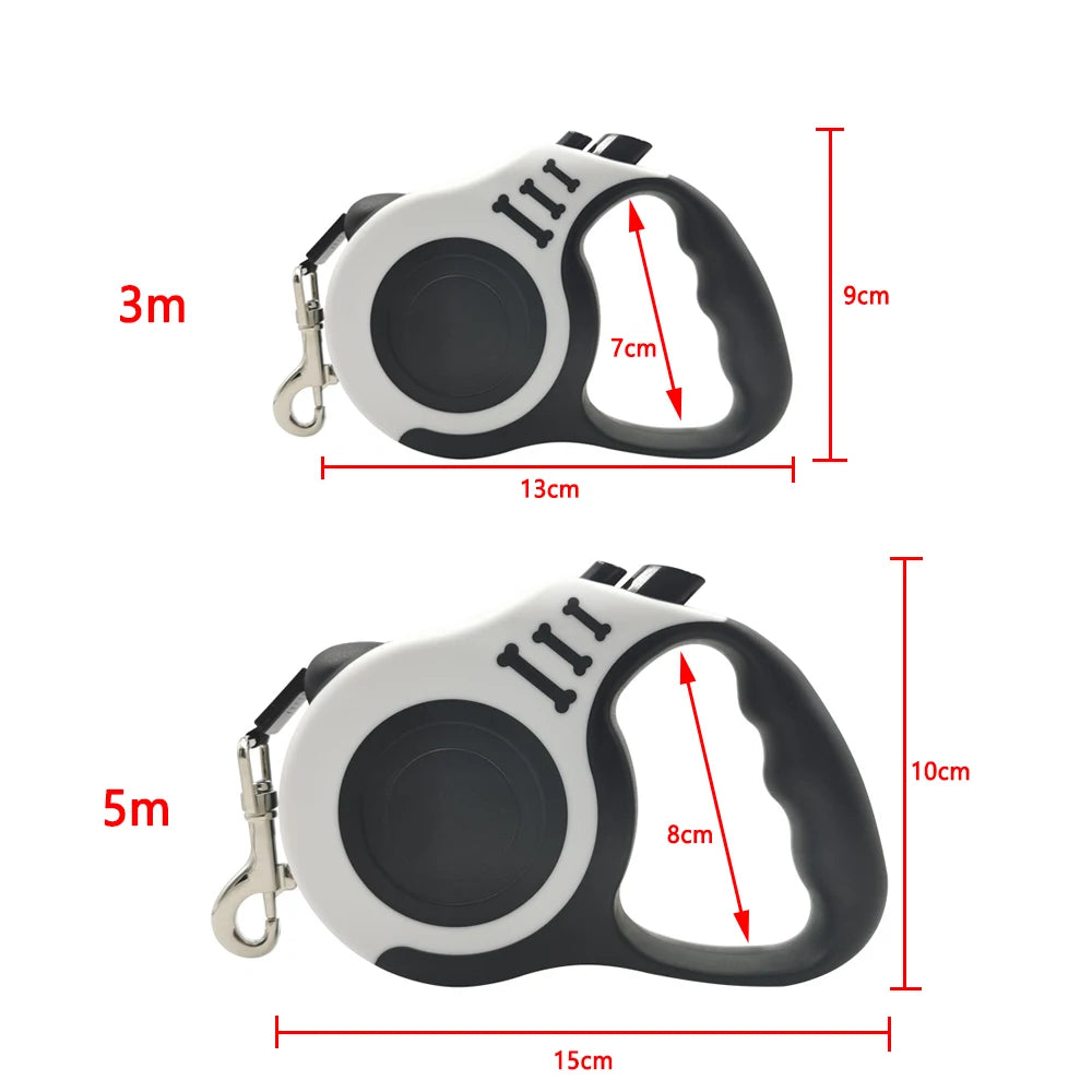 Retractable Dog Leash – 3M or 5M Nylon Lead