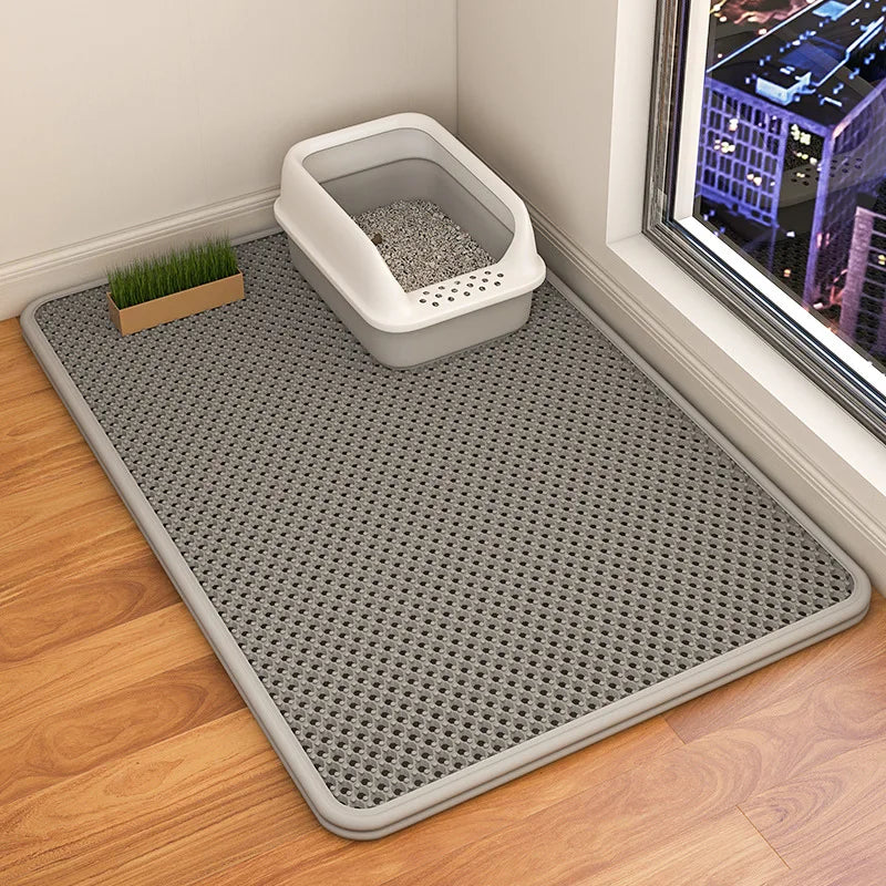 Waterproof Double-Layer Cat Litter Mat – Non-Slip
