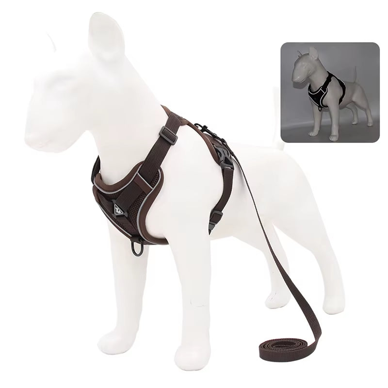 Dog Harness & Leash Set Adjustable & Reflective
