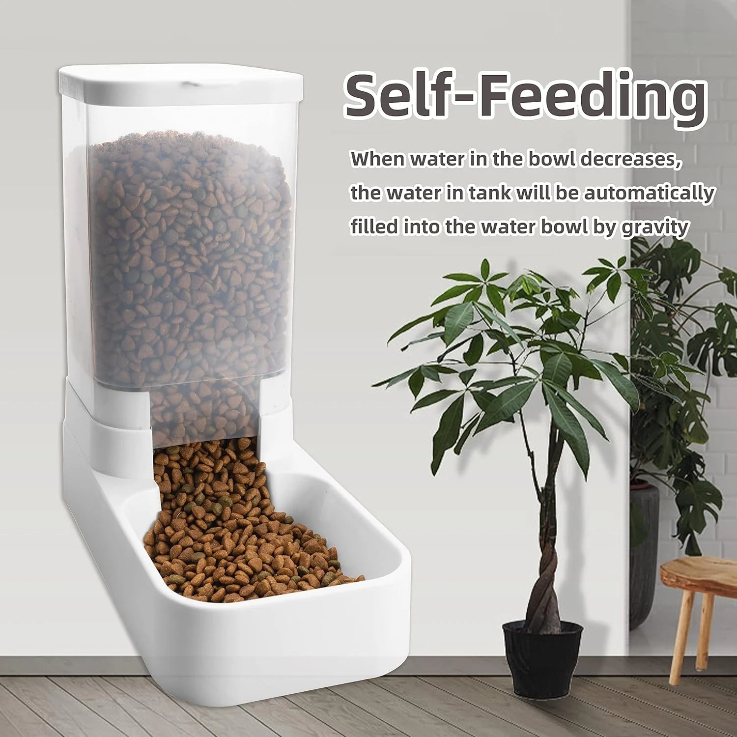 Gravity Pet Feeder – Food & Water Dispenser Combo
