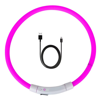 GlowPaw USB Rechargeable LED Dog Safety Collar for Pets