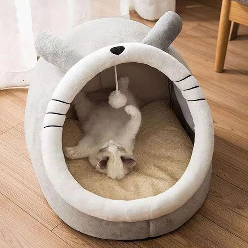 Pet Tent Cave Bed – Self Warming & Washable