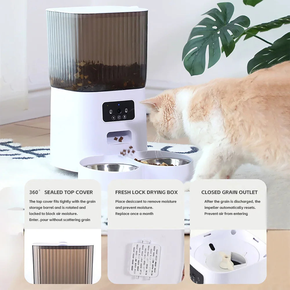 WiFi Automatic Cat & Dog Feeder – 5L with Camera