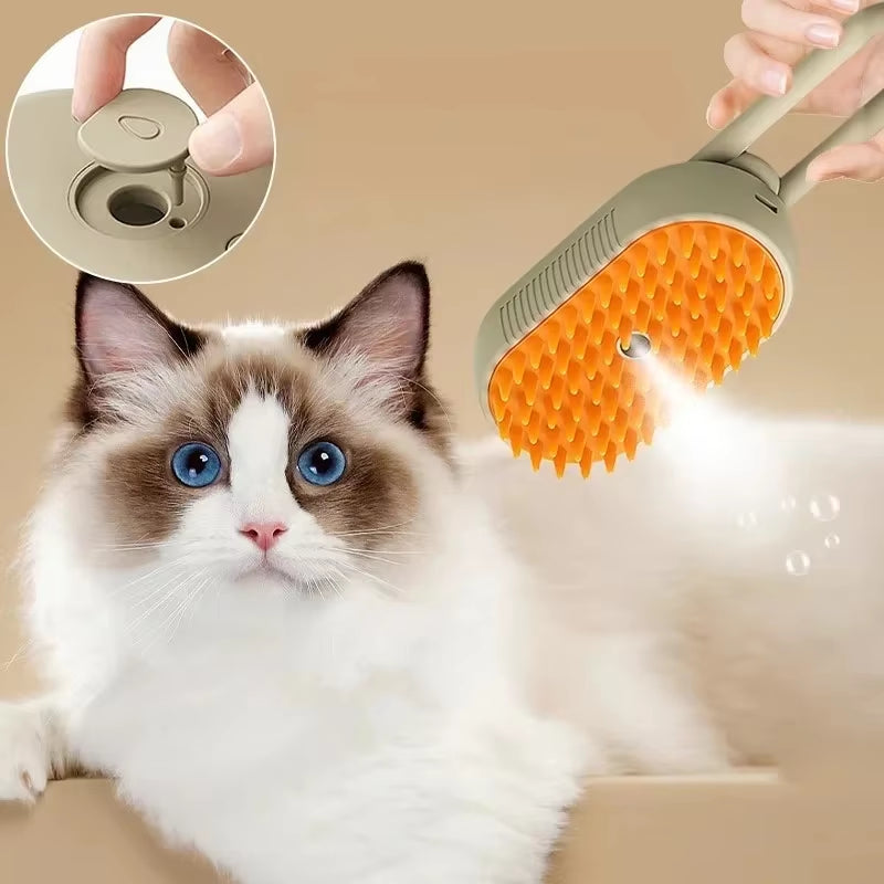 Cat Steam Comb 3-in-1 Grooming Tool
