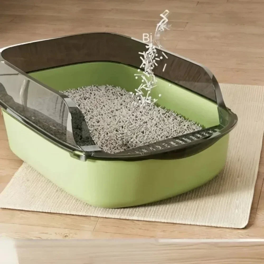 Splashproof Kitty Sandbox – High Side Cat Toilet