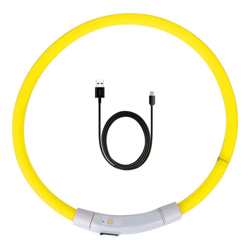 GlowPaw USB Rechargeable LED Dog Safety Collar for Pets