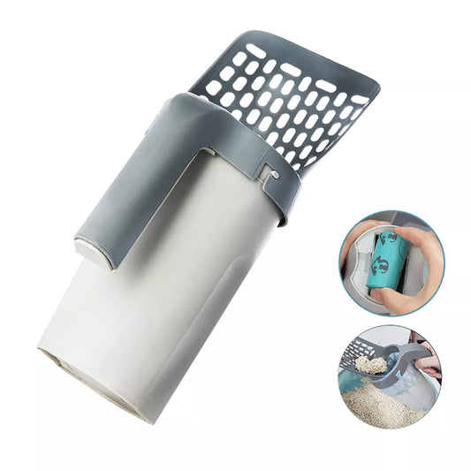 Self-Cleaning Cat Litter Scoop with Built-In Waste Box – Fast Sifting Design for Easy Pet Litter Cleaning