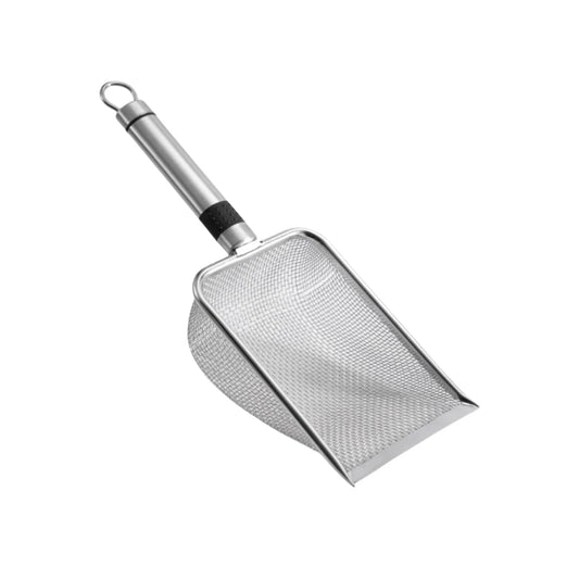 Premium Stainless Steel Cat Litter Scoop – Heavy Duty Metal Poop Sifter with Ergonomic Non-Slip Handle for Easy Cleaning