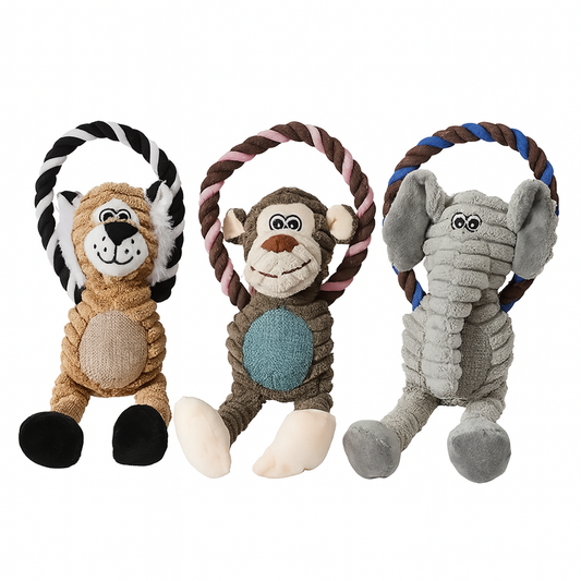 Dog Squeaky Plush Toy – Bite-Resistant Chew Toy