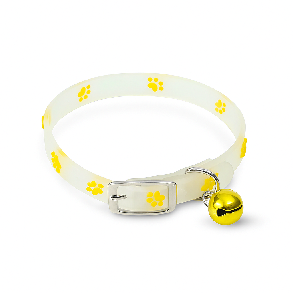 Fluorescent Cat Bell Collar – Glow & Anti-Loss